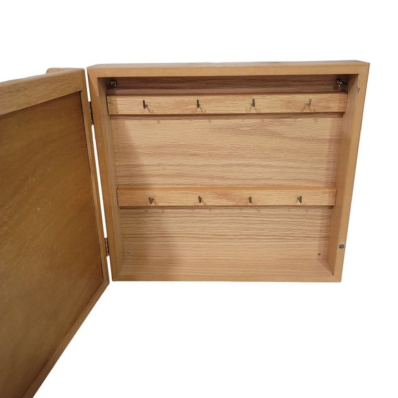 Bamboo Key and Mail Organizer For Wall entry way. key and mail mud room key - Picture 4 of 6